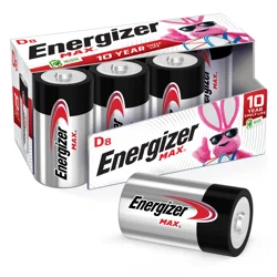 Energizer MAX D Cell Alkaline Batteries - 8 Count
