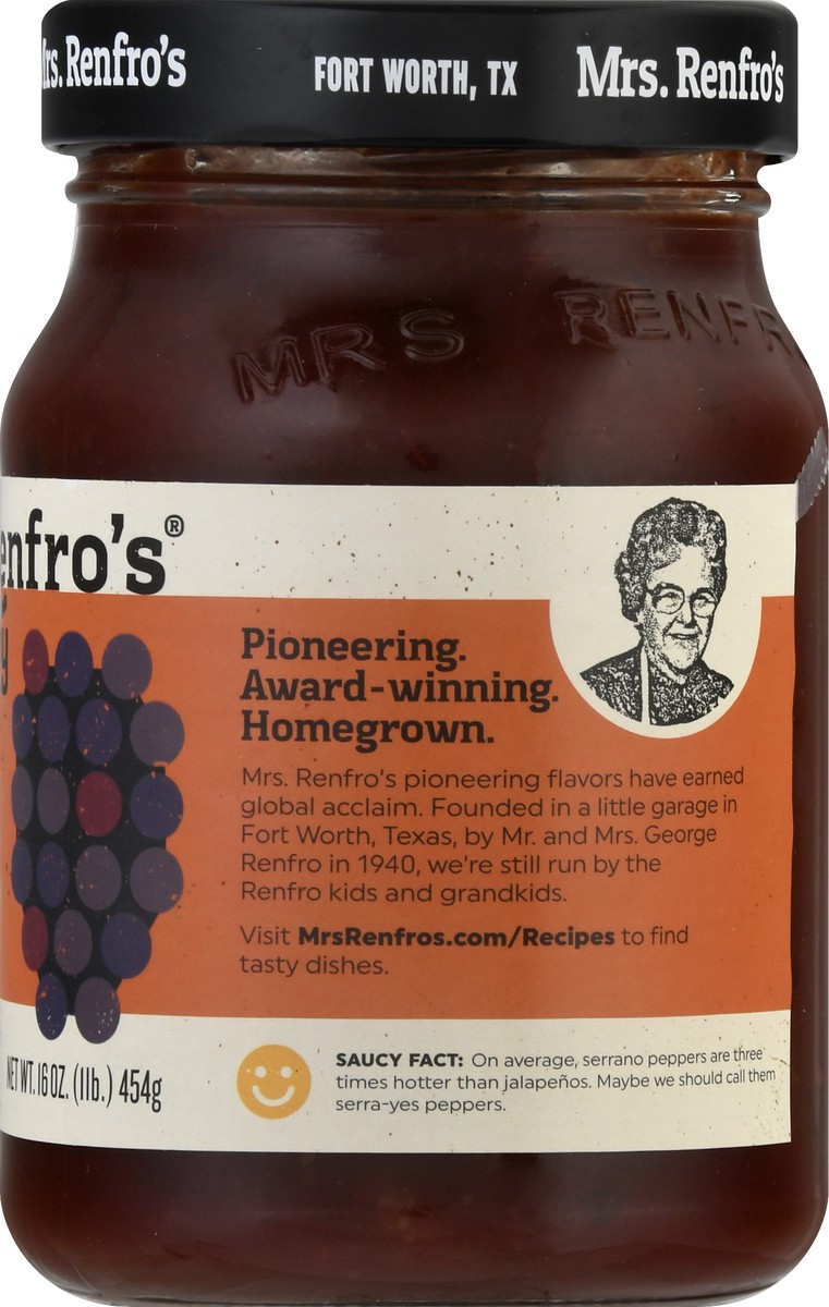 slide 13 of 13, Mrs. Renfro's Med Hot Blackberry Serrano Salsa 16 oz, 16 oz