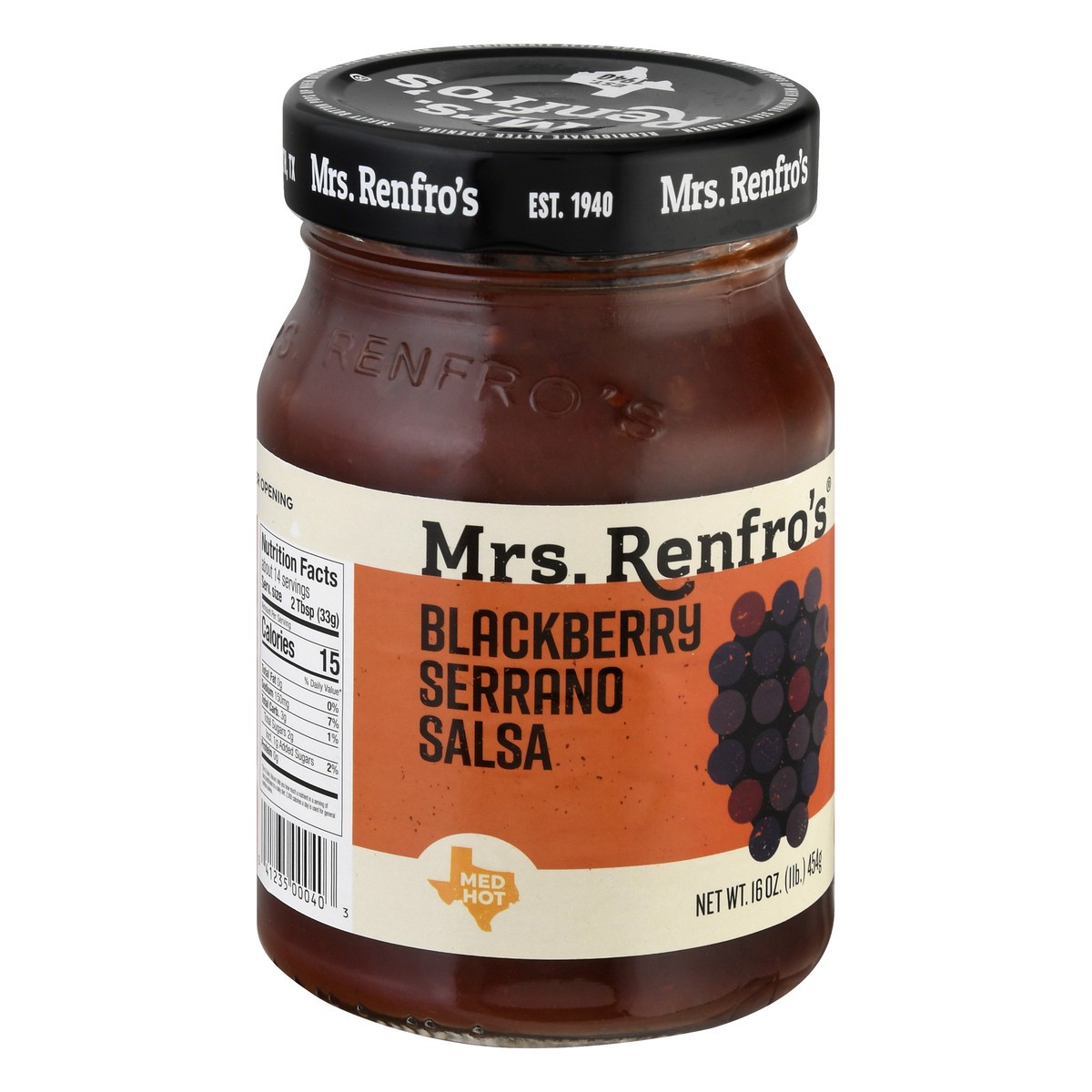 slide 8 of 13, Mrs. Renfro's Med Hot Blackberry Serrano Salsa 16 oz, 16 oz