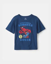 Carters Boys Lobster Graphic Tee - Blue Navy 7