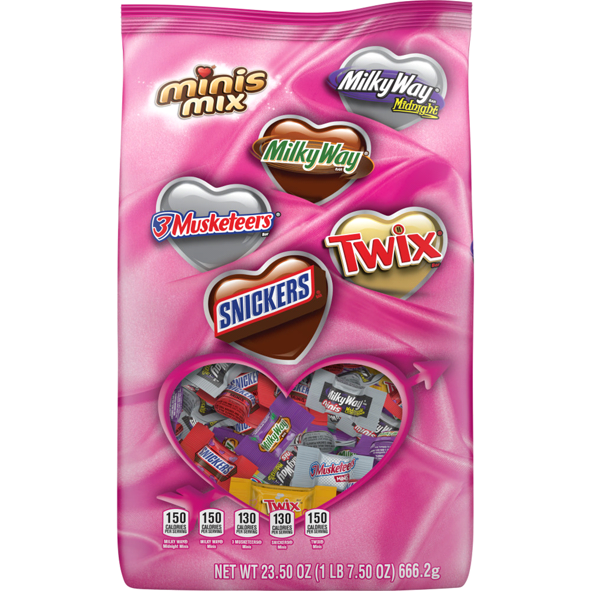 slide 1 of 1, Mars Valentine Minis Mix Stand Up Pouch, 23.5 oz