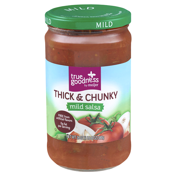 slide 1 of 1, True Goodness Thick & Chunky Mild Salsa, 24 oz