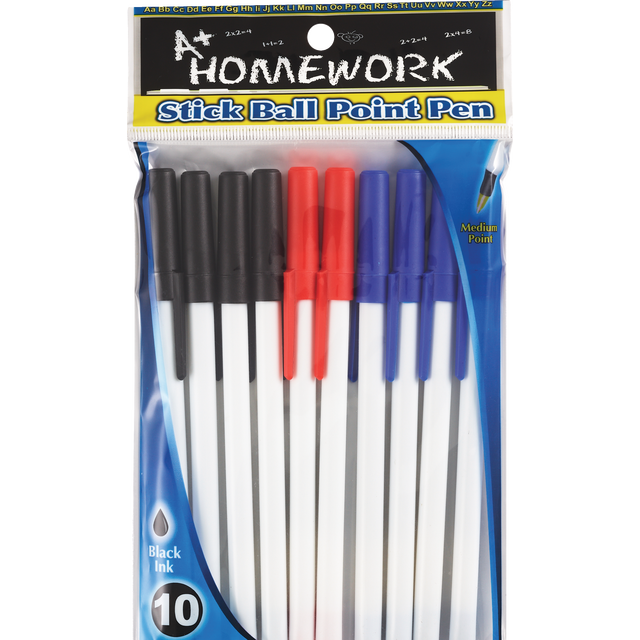slide 1 of 1, Ball Point Pens, 10 ct