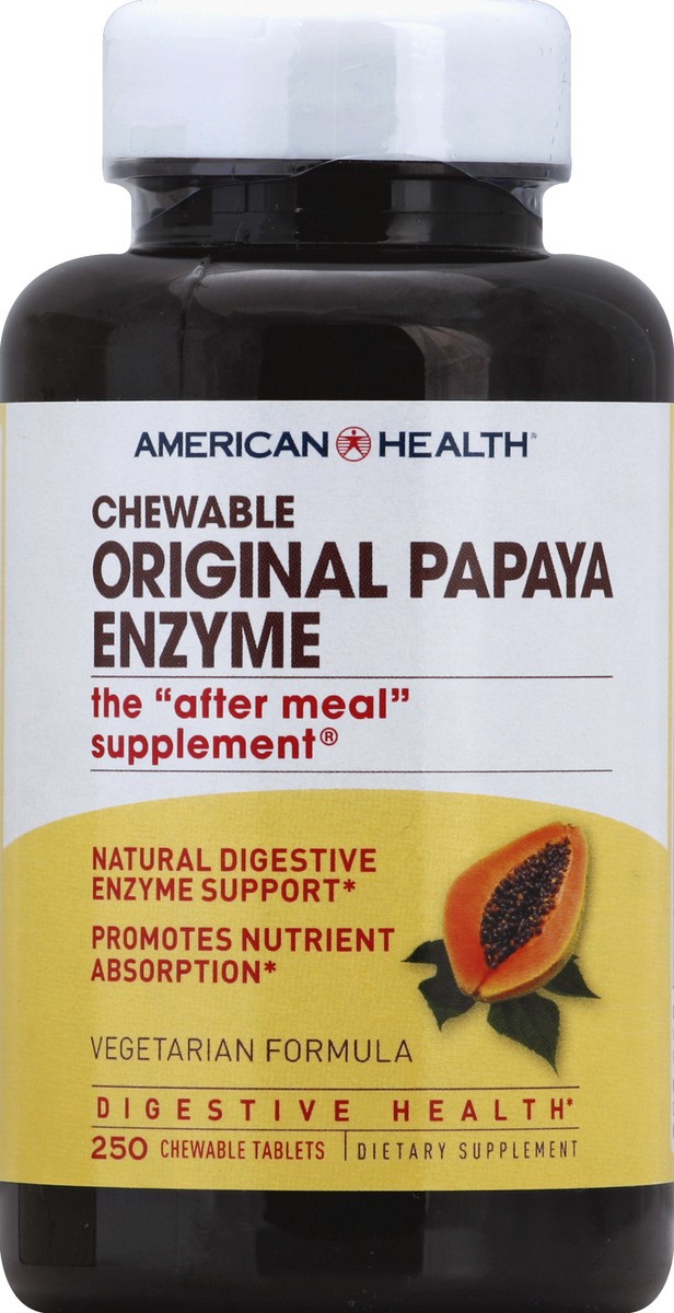 slide 1 of 1, American Health Original Papaya Enzyme Chewable Tablets, 250 ct