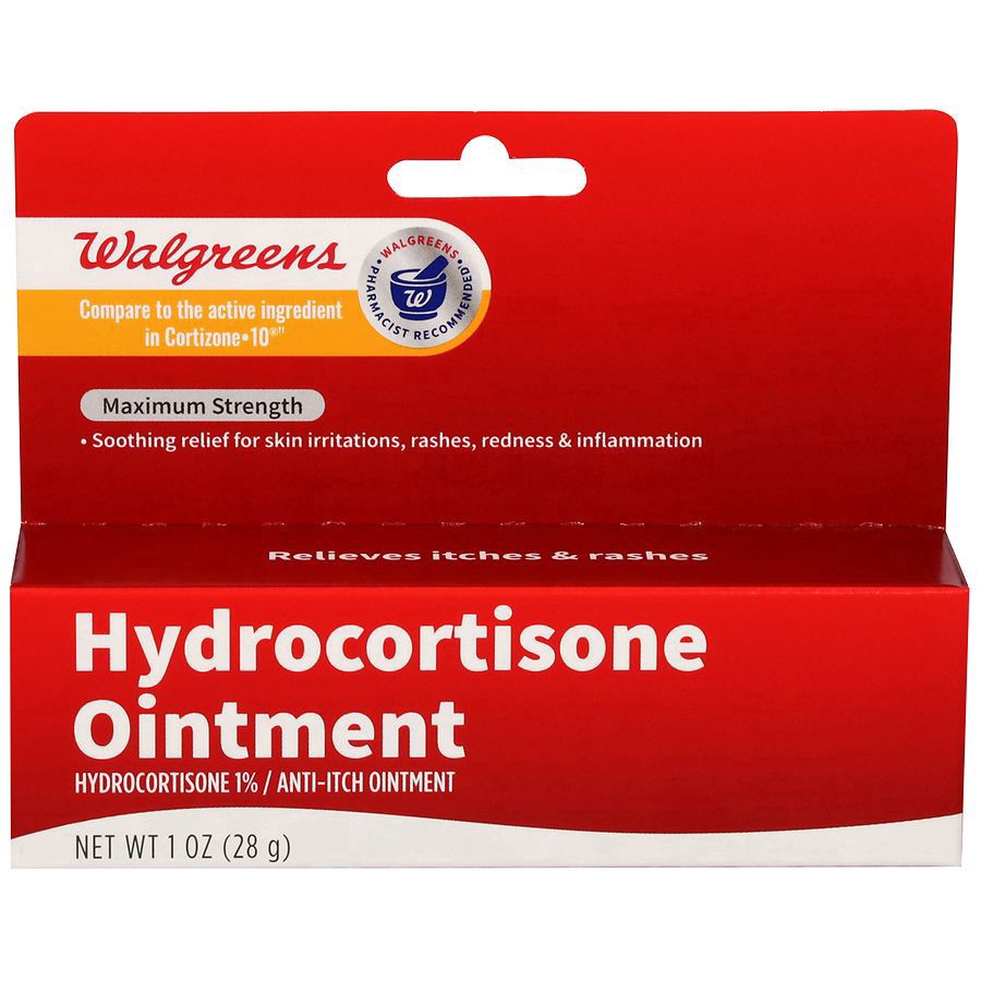 slide 1 of 4, Walgreens 1% Hydrocortisone Ointment, 1 oz