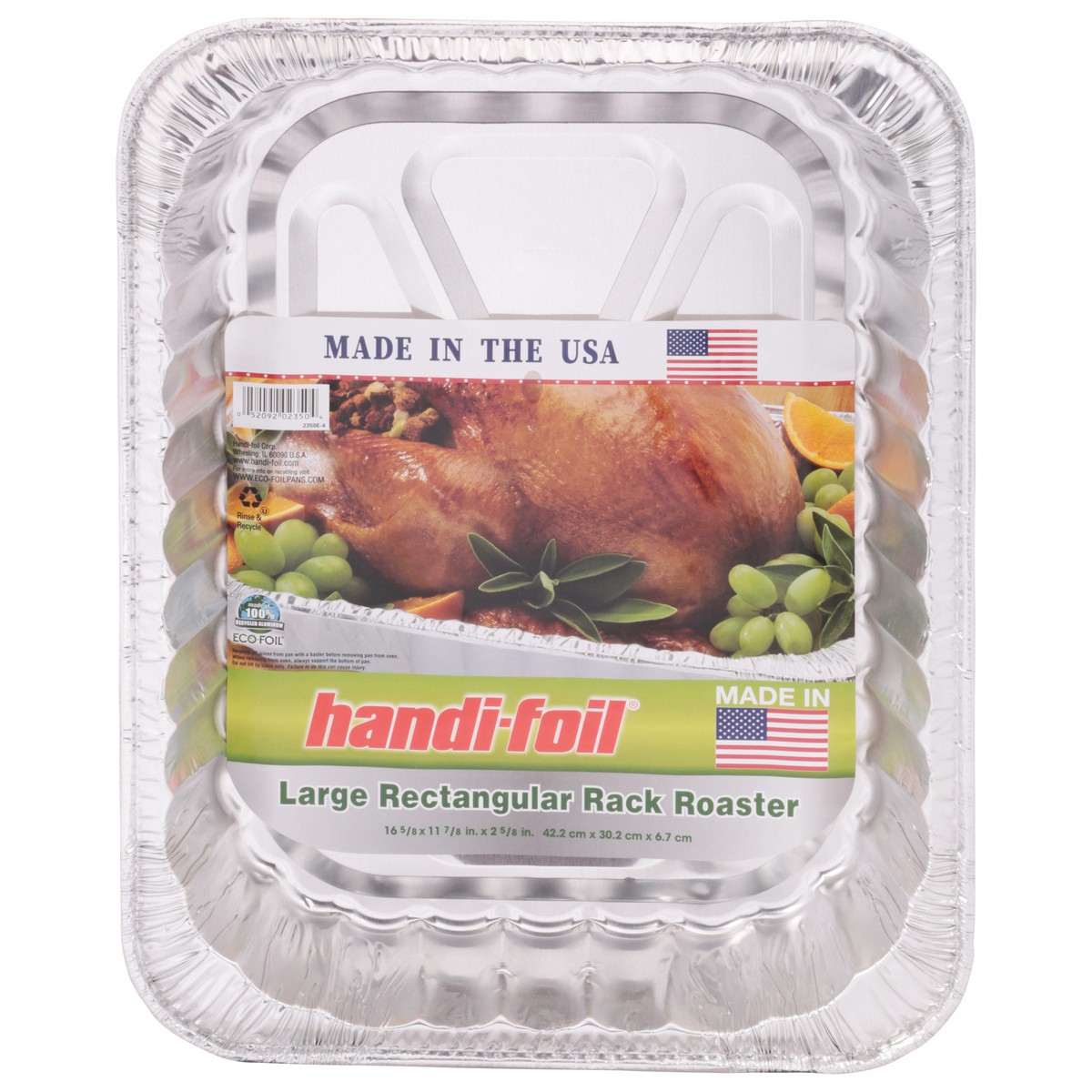 slide 1 of 9, Handi-foil Handi Foil Eco-Foil Rack Roaster Large Rectangular Pan, 1 ct