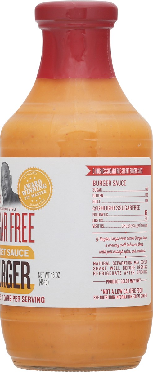 slide 6 of 9, G/Hughes Burger Secret Sce Sgr/Free, 16 oz