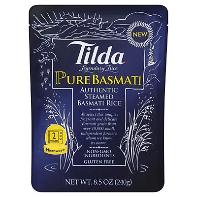 slide 1 of 1, Tilda Pure Steamed Basmati Rice, 8.5 oz