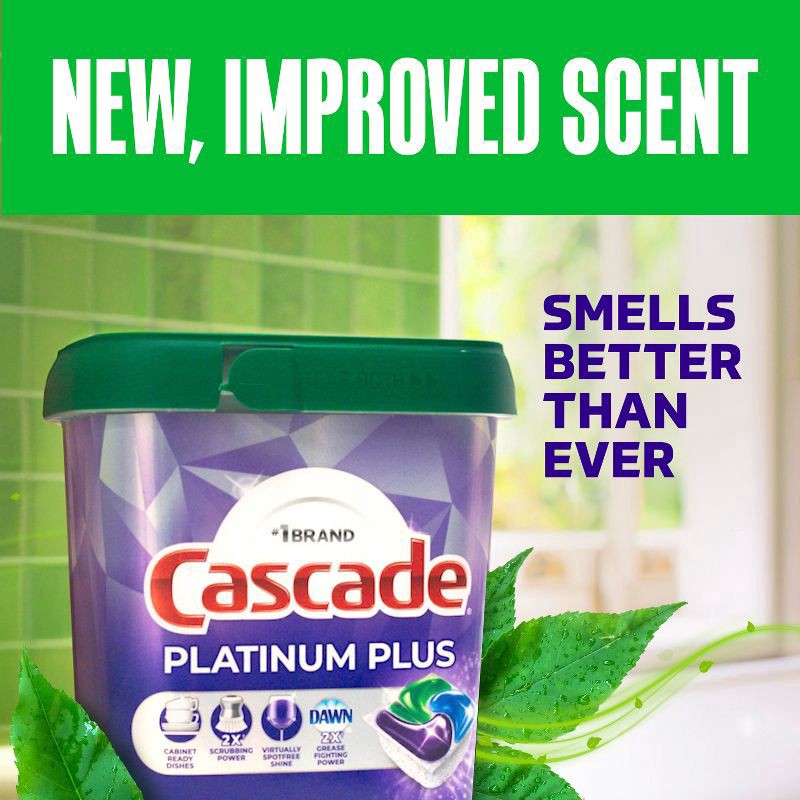 slide 9 of 9, Cascade Platinum Plus Actionpacs Fresh Scent 40 Ct - 40 CT, 40 ct