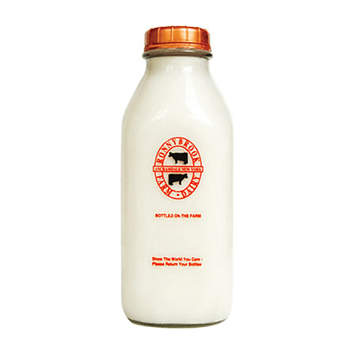 slide 1 of 1, Ronnybrook Farms Ronnybrk Creamline Milk Glass, 32 fl oz