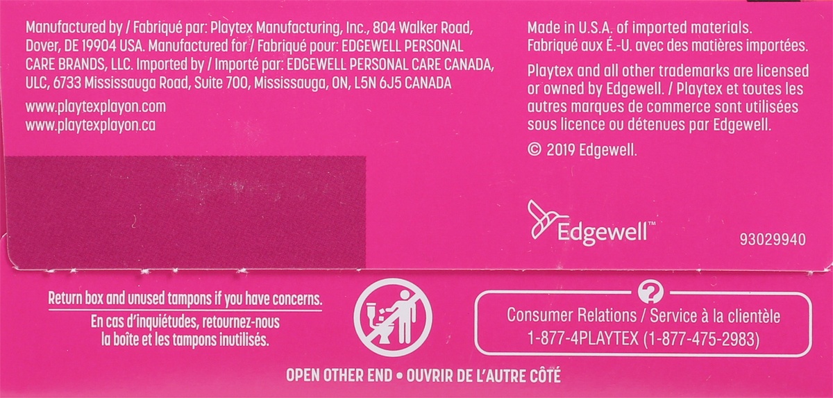 slide 5 of 9, Playtex Sport Plastic Tampons Unscented Super Plus Absorbency - 18 Count, 18 ct