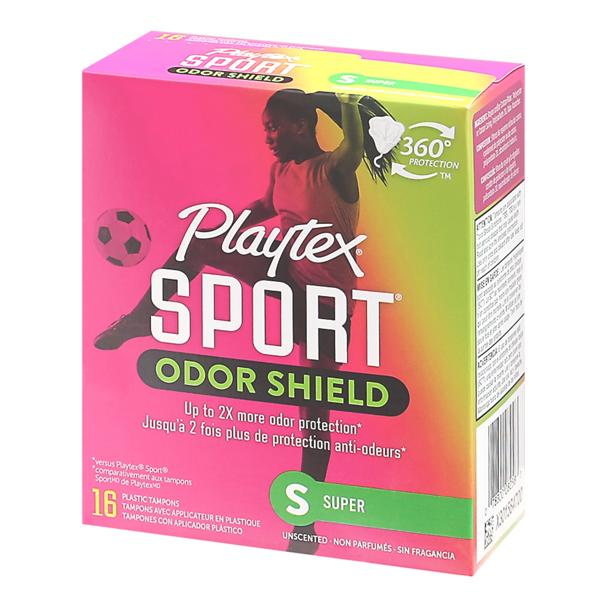 slide 3 of 9, Playtex Sport Super Unscented Plastic Tampons 16 ea, 16 ct