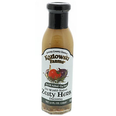 slide 1 of 1, Kozlowski Farms Sonoma County Classics Zesty Herb Fat-Free Dressing, 12 fl oz