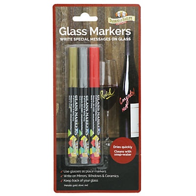 slide 1 of 1, Parker & Bailey Glass Markers, 3 ct