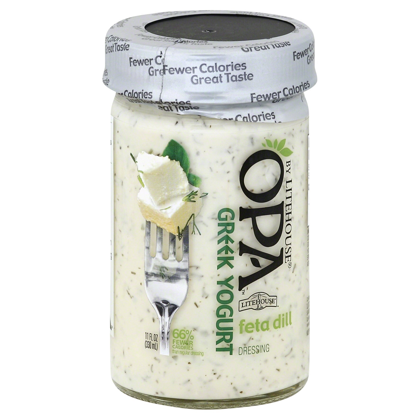 slide 1 of 8, Litehouse OPA by Litehouse Feta Dill Greek Yogurt Dressing 11 fl. oz. Jar, 11 oz