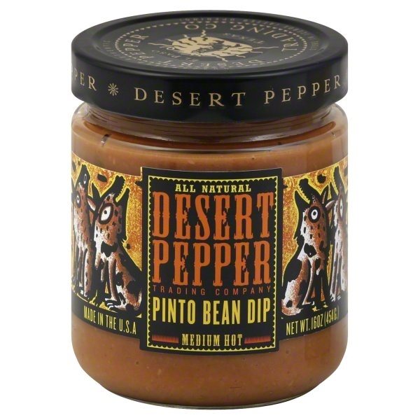 slide 1 of 3, Desert Pepper Trading Desert Pepper Dip Pinto Bean Medium Hot Jar - 16 Oz, 16 oz