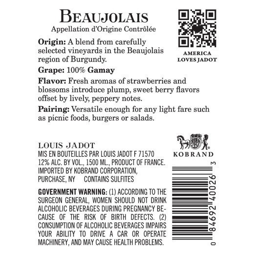 slide 5 of 7, Louis Jadot Beaujolais, 750 ml