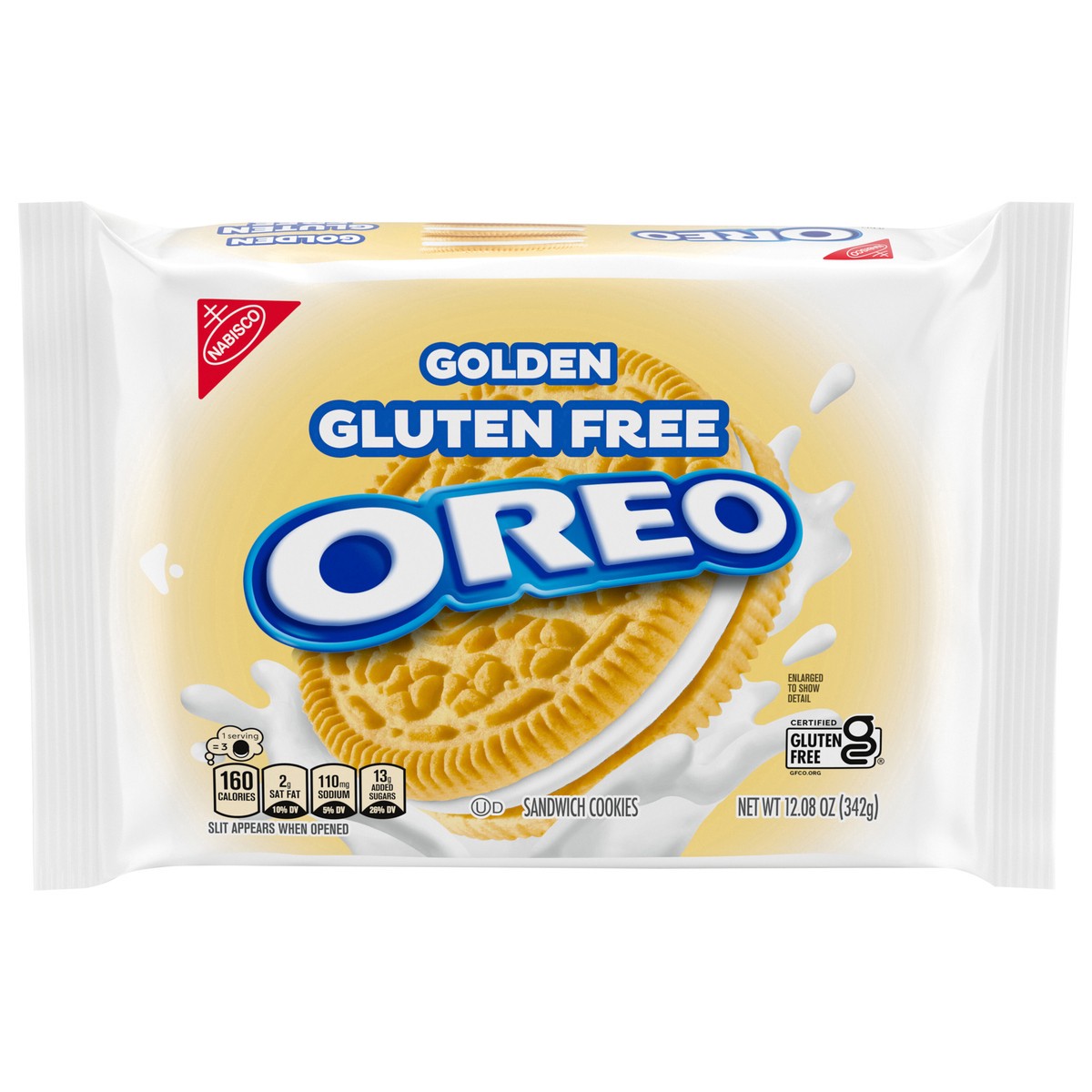 slide 11 of 13, OREO Gluten Free Golden Sandwich Cookies, Gluten Free Cookies, 12.08 oz, 12.08 oz