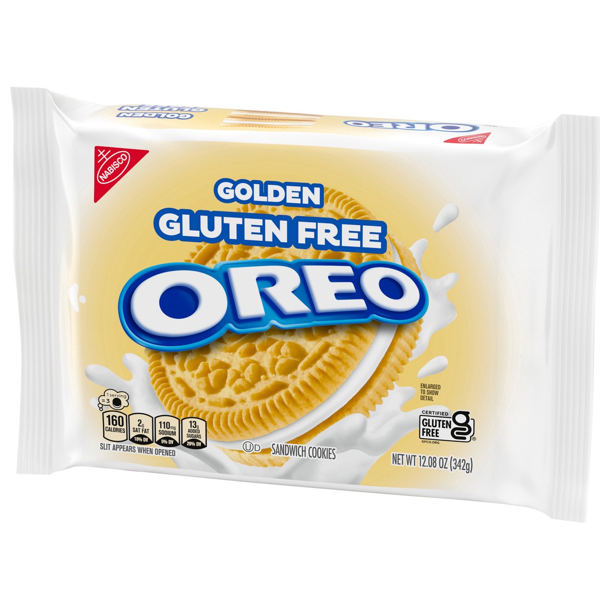 slide 7 of 13, OREO Gluten Free Golden Sandwich Cookies, Gluten Free Cookies, 12.08 oz, 12.08 oz