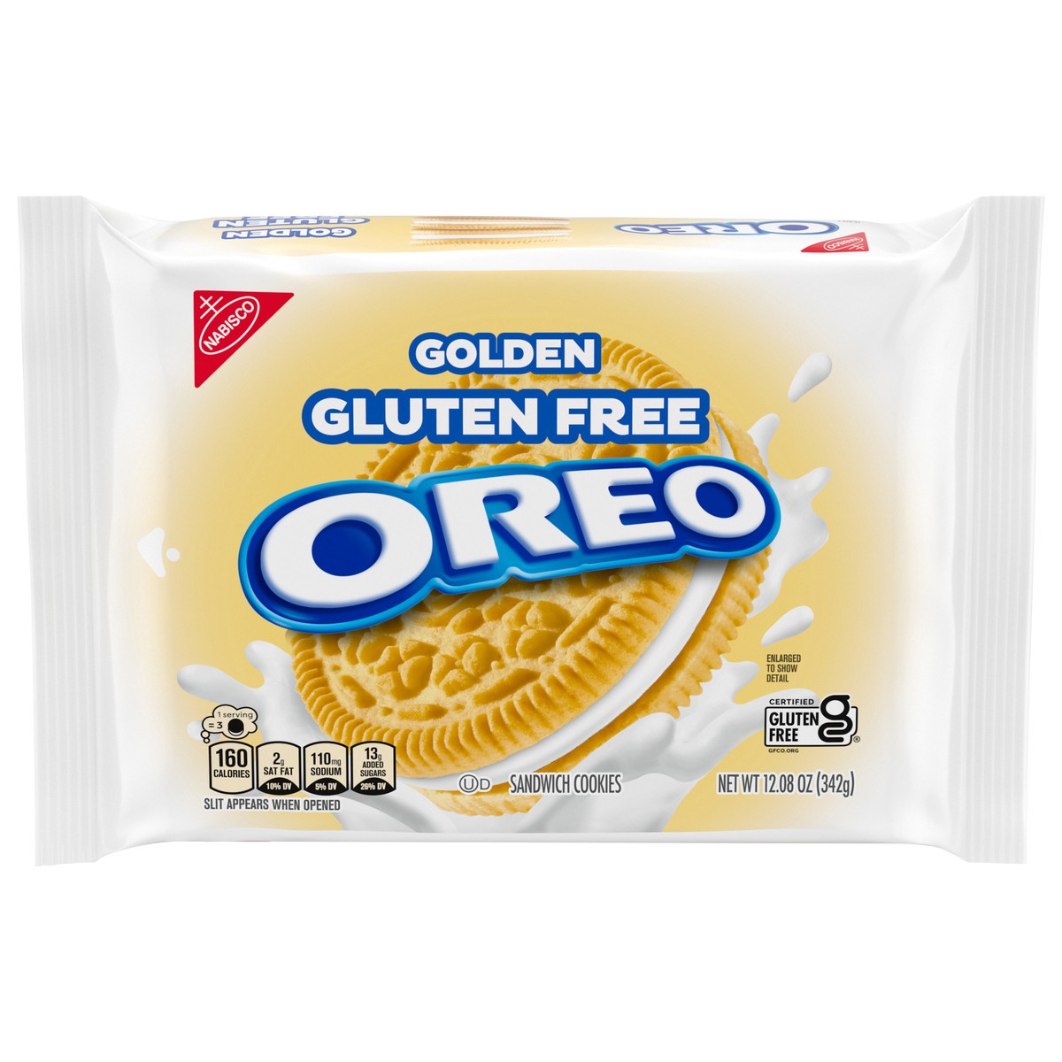 slide 1 of 13, OREO Gluten Free Golden Sandwich Cookies, Gluten Free Cookies, 12.08 oz, 12.08 oz