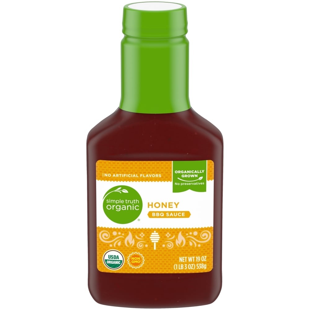 slide 1 of 1, Simple Truth Organic Honey BBQ Sauce, 19 oz