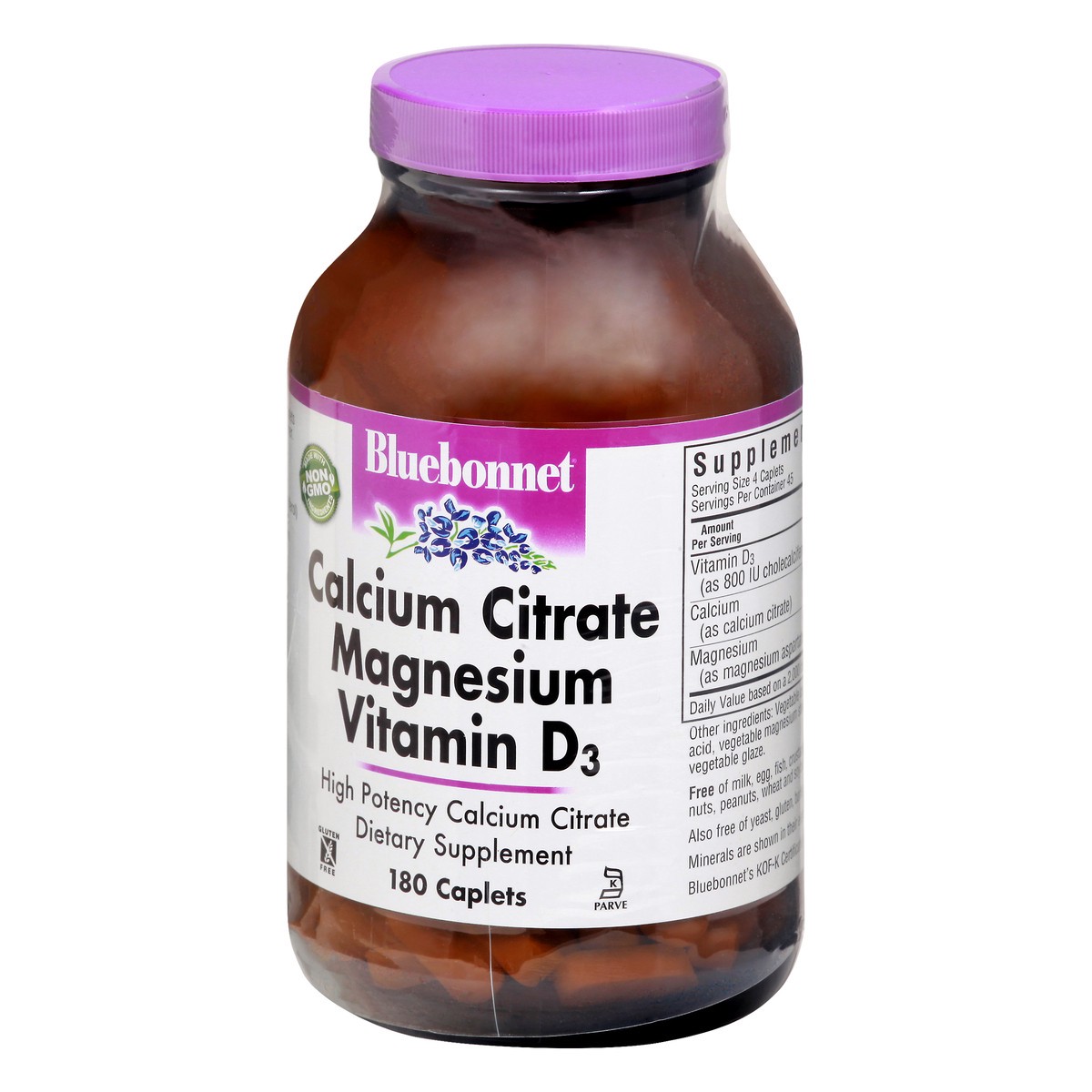 slide 4 of 12, Bluebonnet Nutrition Caplets Calcium Citrate Magnesium Vitamin D3 180 ea, 180 ct