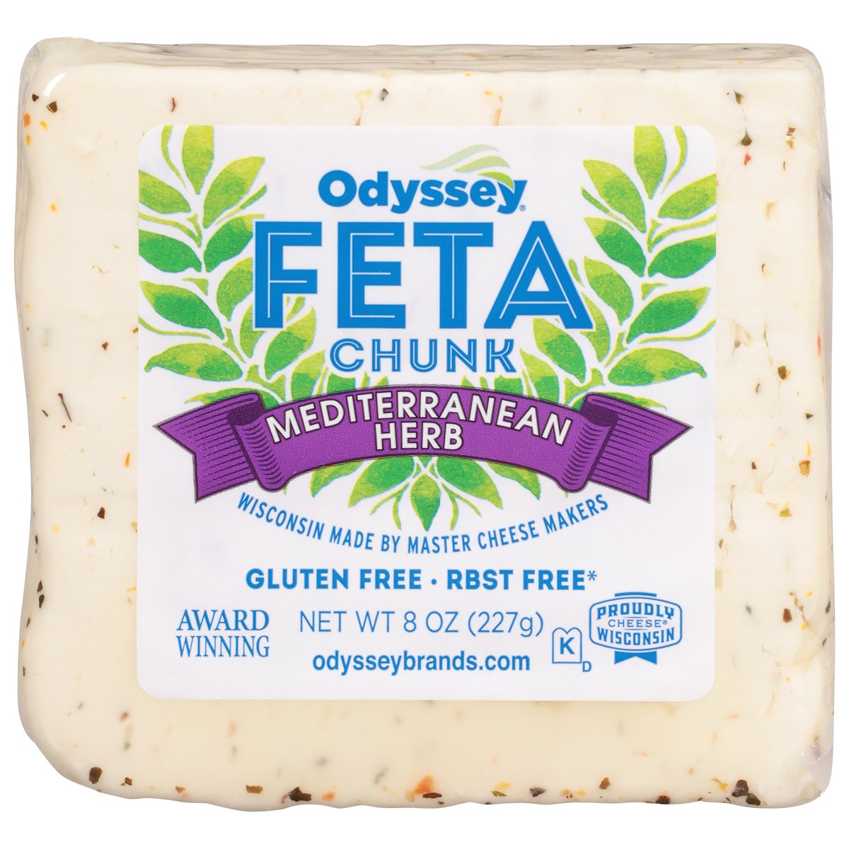 slide 1 of 5, Odyssey Chunk Mediterranean Herb Feta Cheese 8 oz, 8 oz