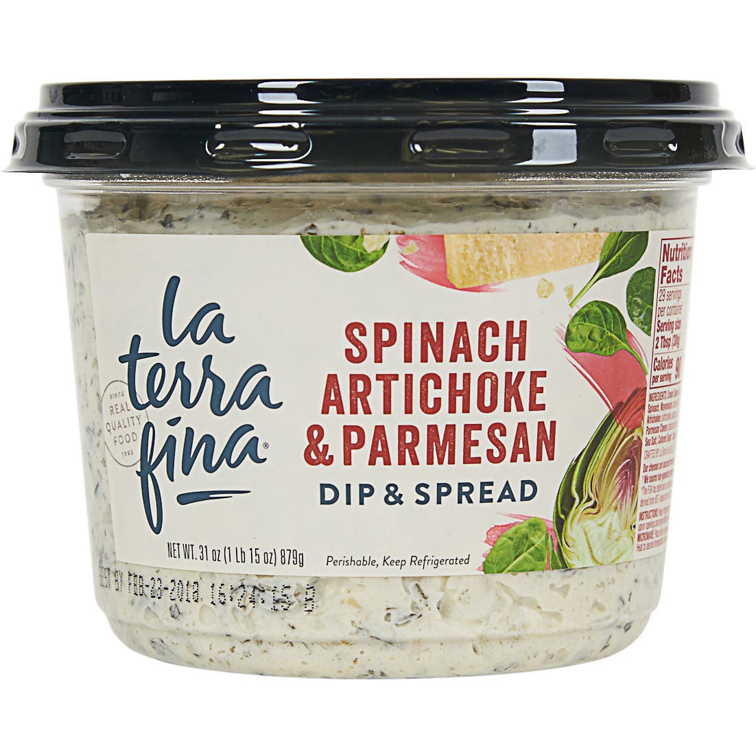 slide 1 of 2, La Terra Fina Spinach, Artichoke, & Parmesan Dip, 31 oz, 