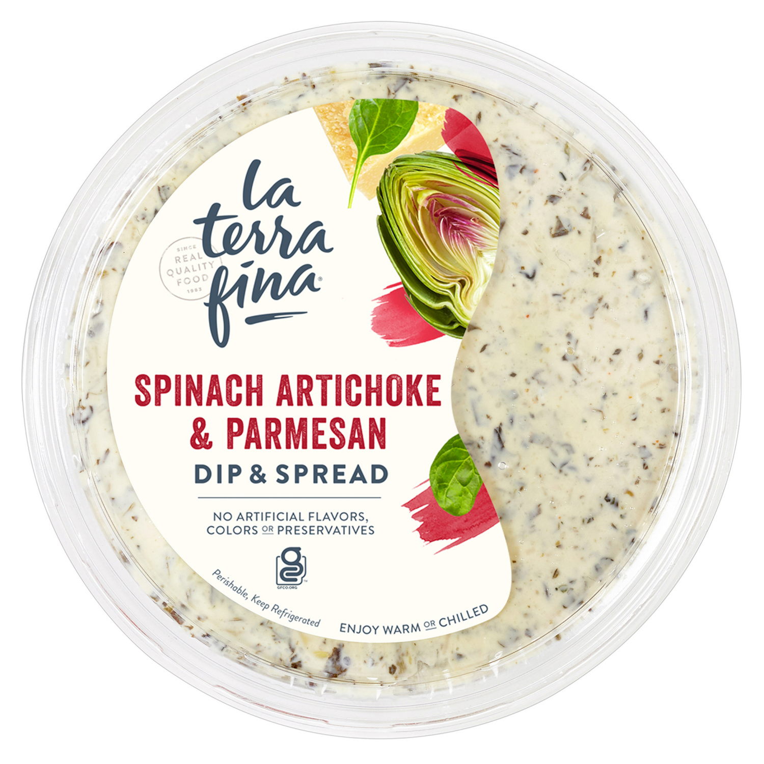 slide 1 of 6, La Terra Fina Spinach Artichoke & Parmesan Dip & Spread 10 oz, 10 oz