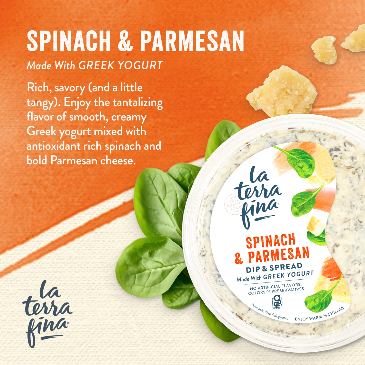 slide 3 of 4, La Terra Fina Spinach & Parmesan Dip & Spread 10 oz, 10 oz