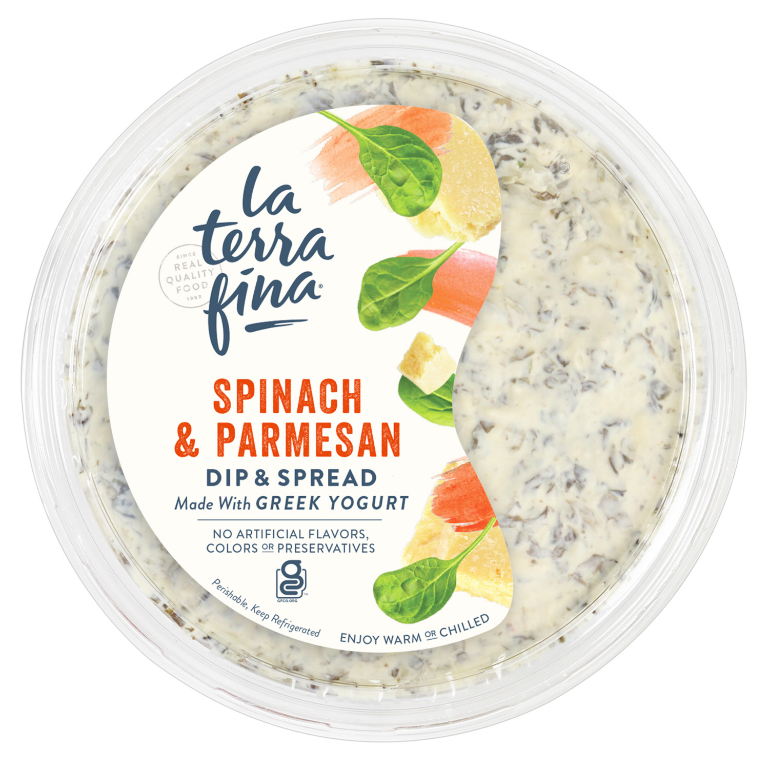 slide 1 of 4, La Terra Fina Spinach & Parmesan Dip & Spread 10 oz, 10 oz
