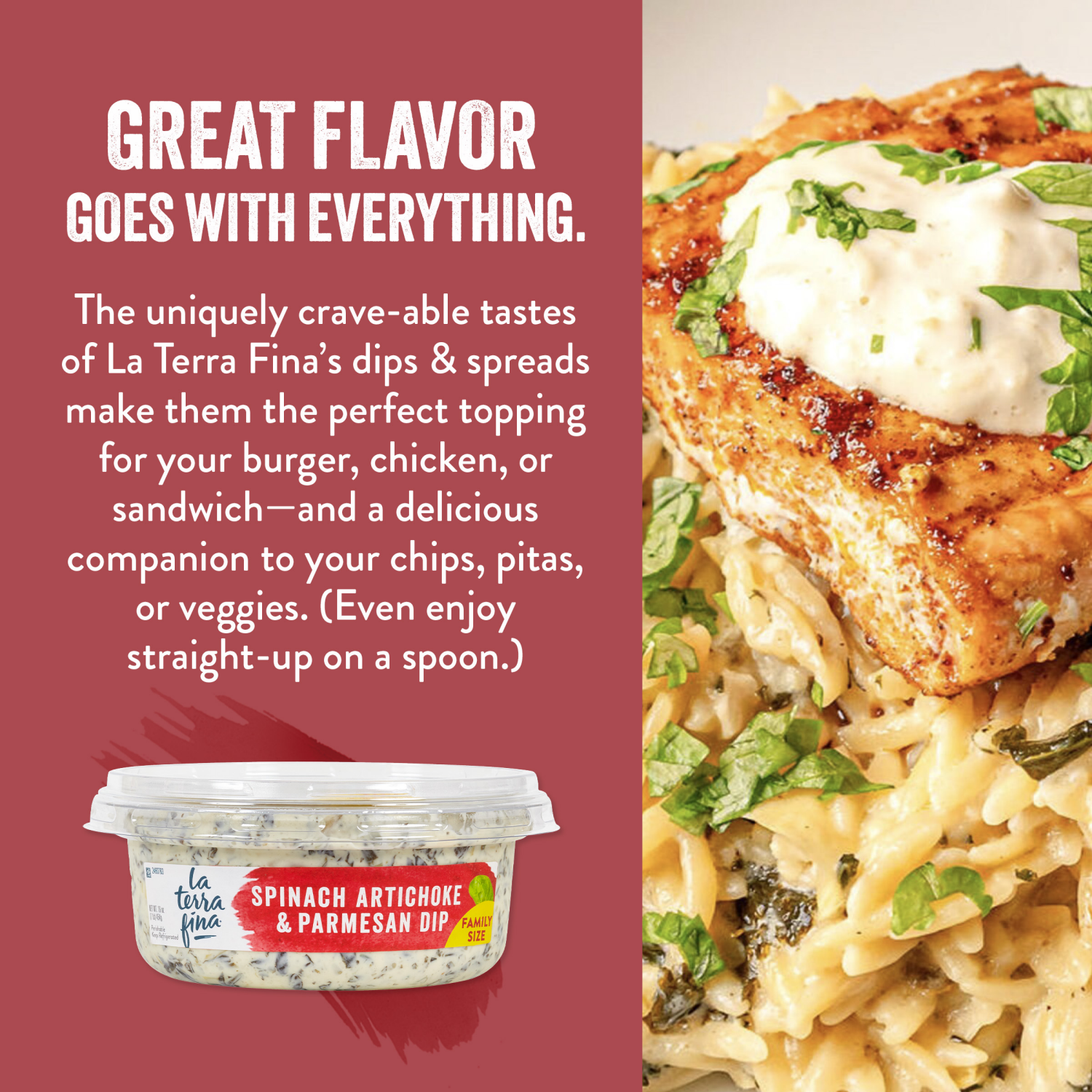 slide 3 of 6, La Terra Fina Spinach Artichoke & Parmesan Dip Family Size 16 oz, 16 oz