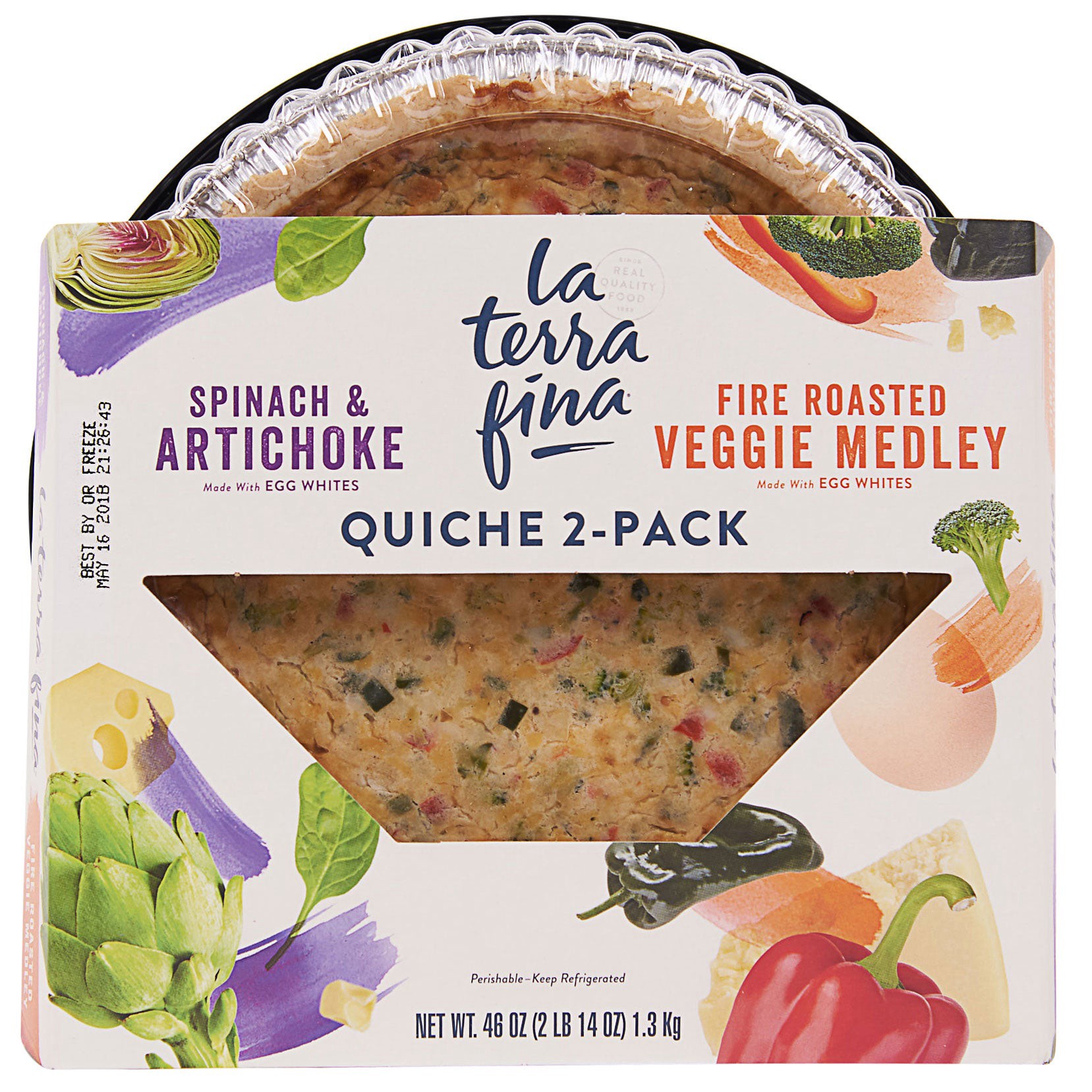 slide 1 of 2, La Terra Fina Quiche, 23 oz, 2 count, 