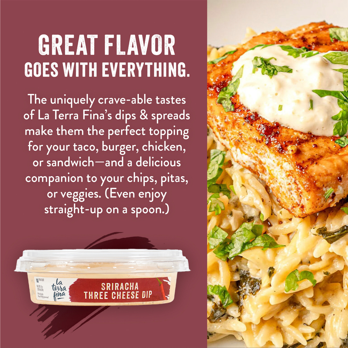 slide 3 of 6, La Terra Fina Dip 3 Cheese Sriracha 10oz, 10 oz