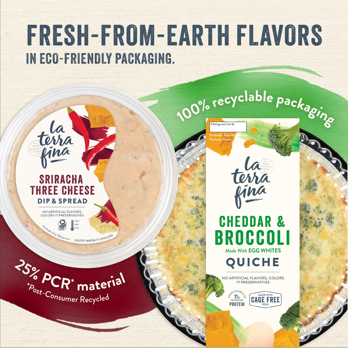 slide 6 of 6, La Terra Fina Dip 3 Cheese Sriracha 10oz, 10 oz