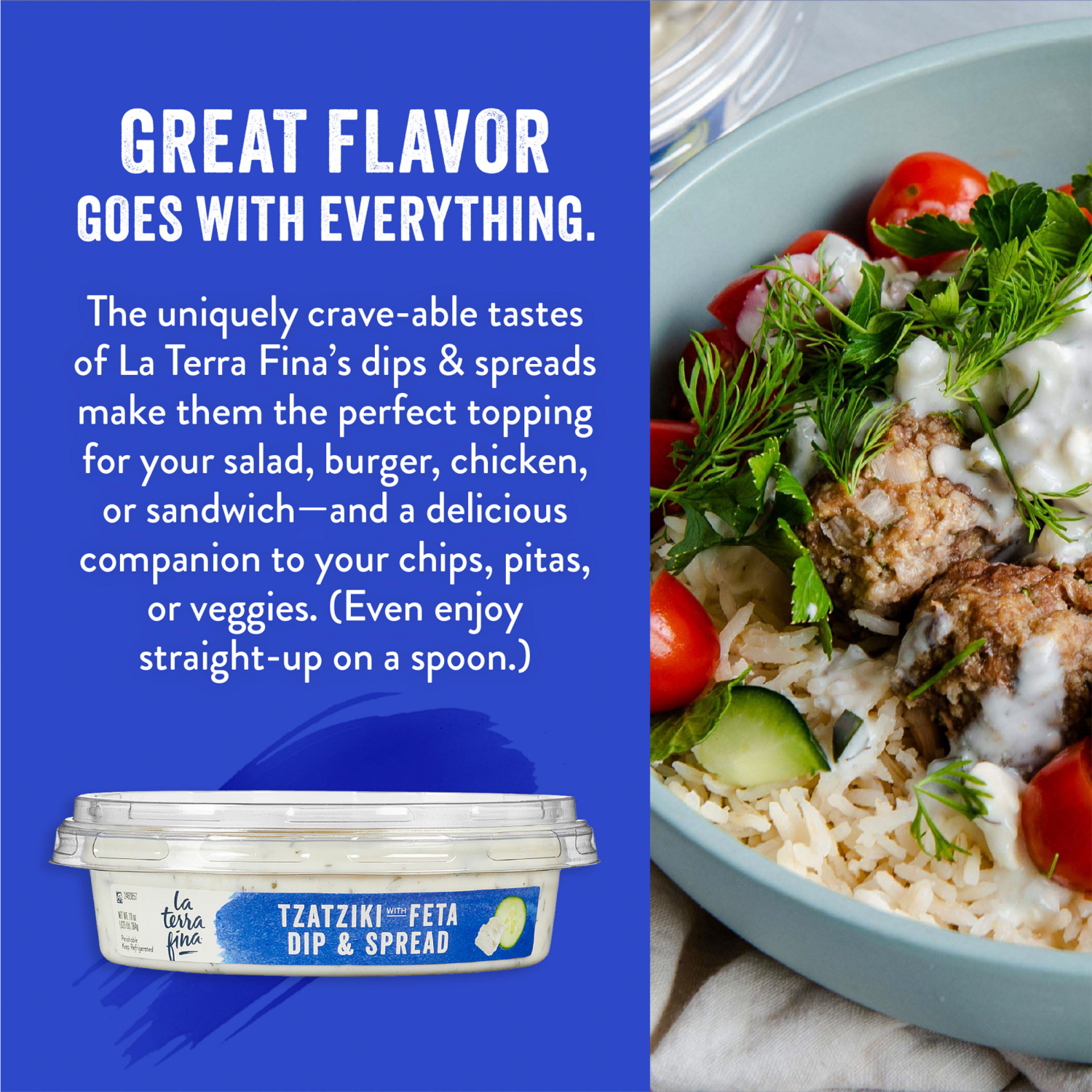 slide 3 of 6, La Terra Fina Tzatziki with Feta Dip & Spread 10 oz, 10 oz