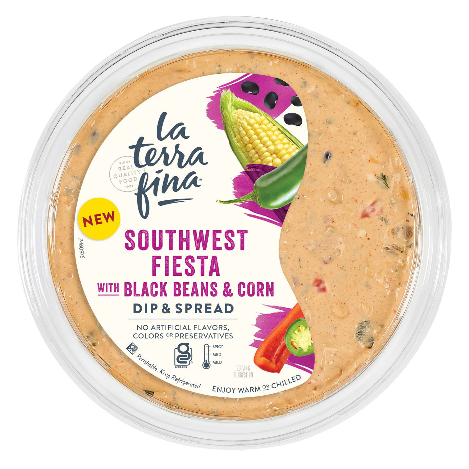 slide 1 of 6, La Terra Fina Southwest Fiesta with Black Beans & Corn Dip & Spread 10 oz, 10 oz
