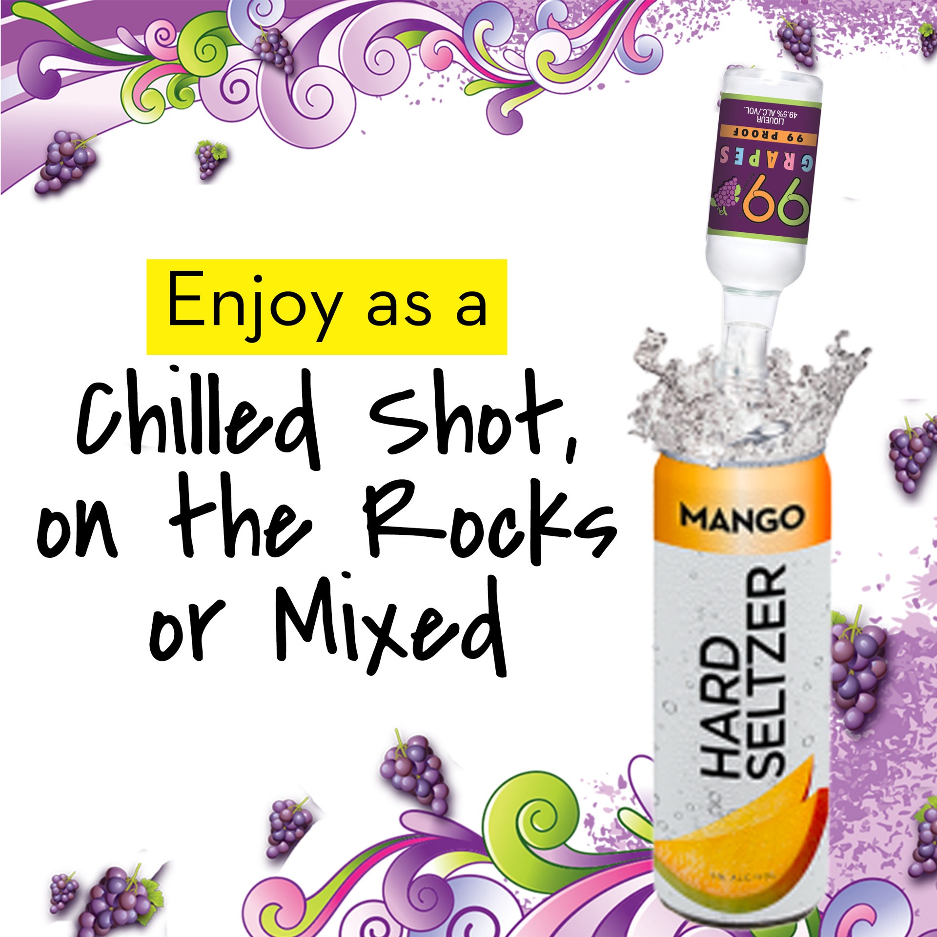 slide 2 of 5, 99 Brand Grapes Liqueur, 50 ml