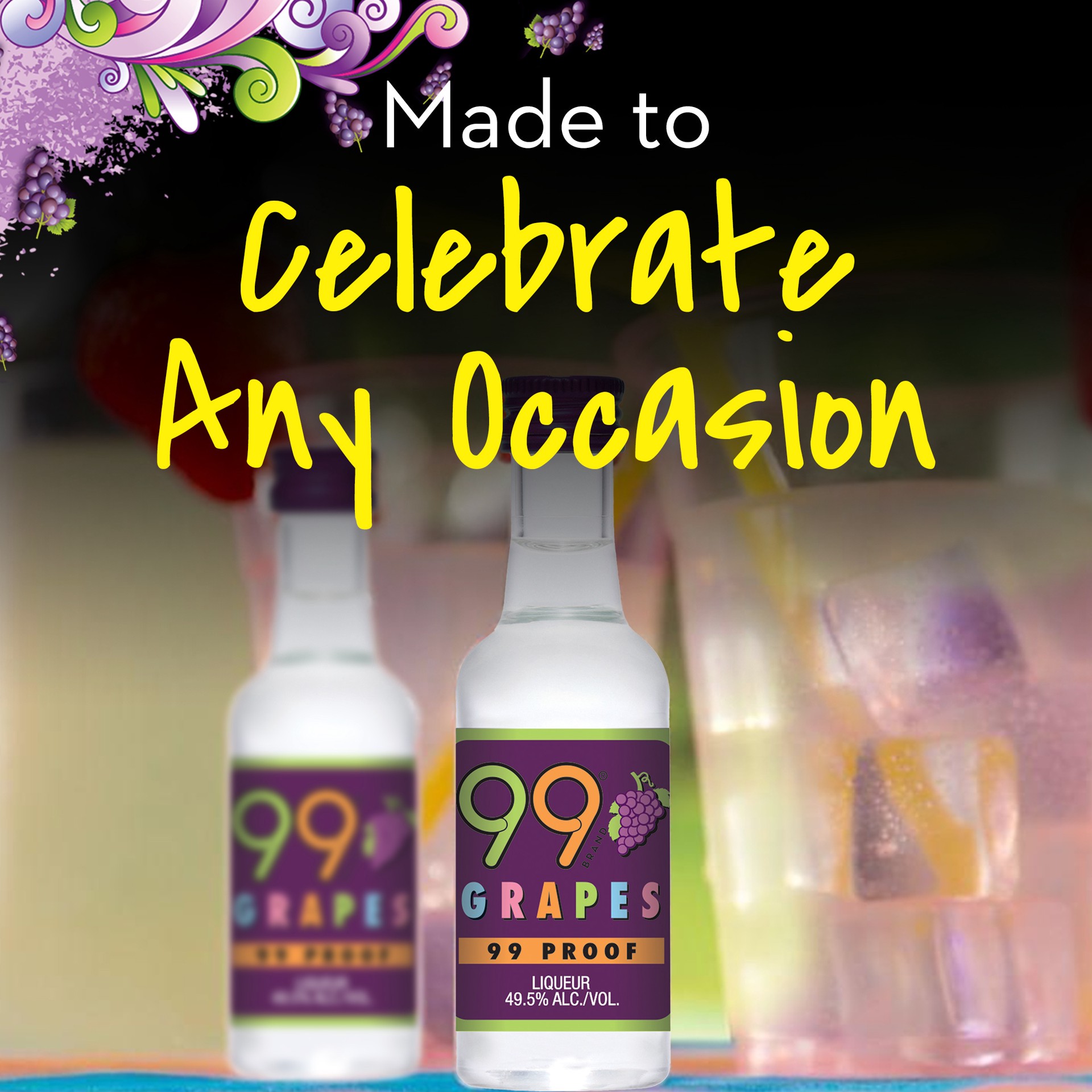 slide 3 of 5, 99 Brand Grapes Liqueur, 50 ml