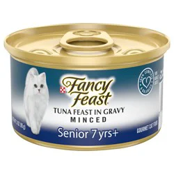 Purina Fancy Feast High Protein Senior Gravy Wet Cat Food, Tuna Feast Minced Senior 7+