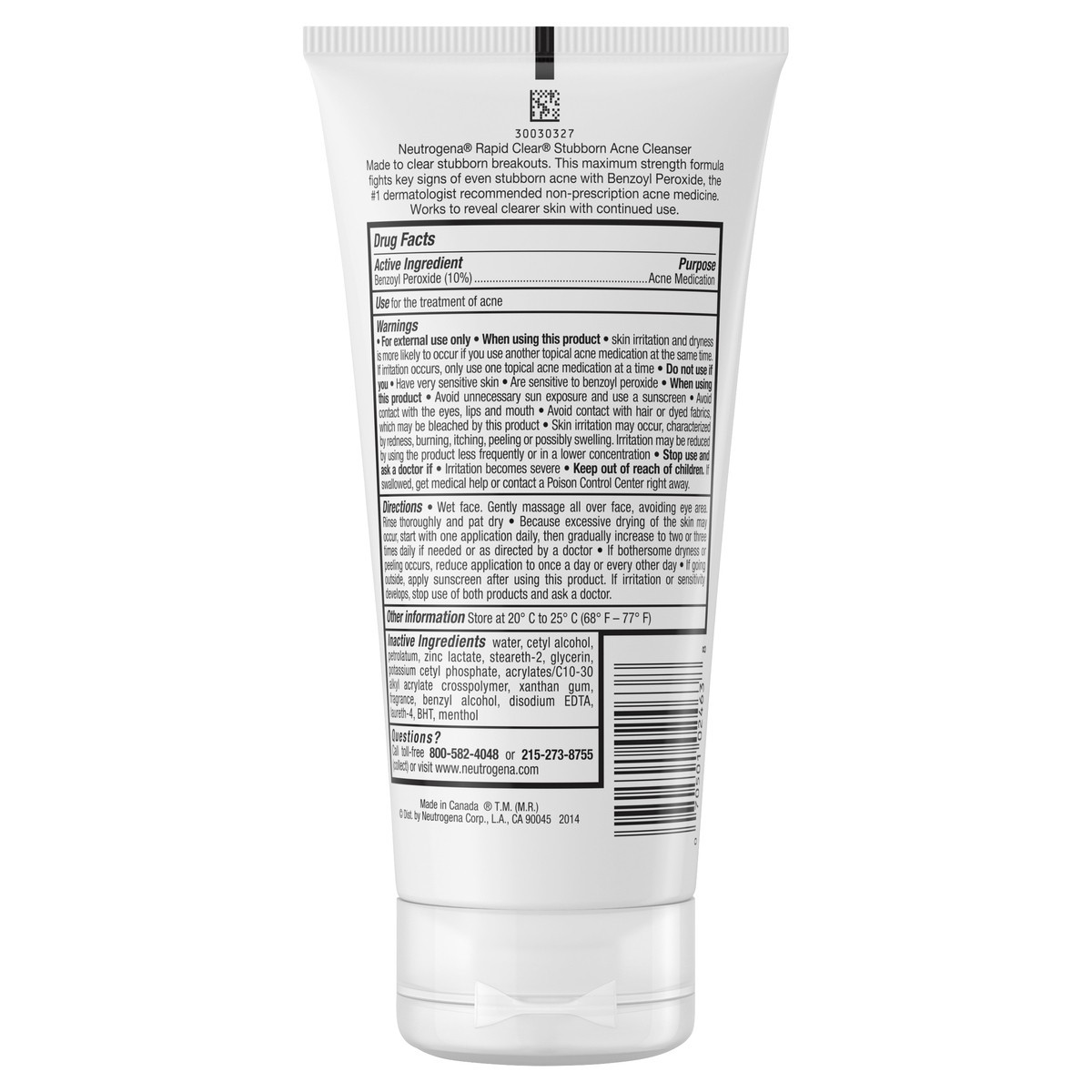 slide 2 of 8, Neutrogena Rapid Clear Stubborn Daily Acne Facial Cleanser, 5 fl oz