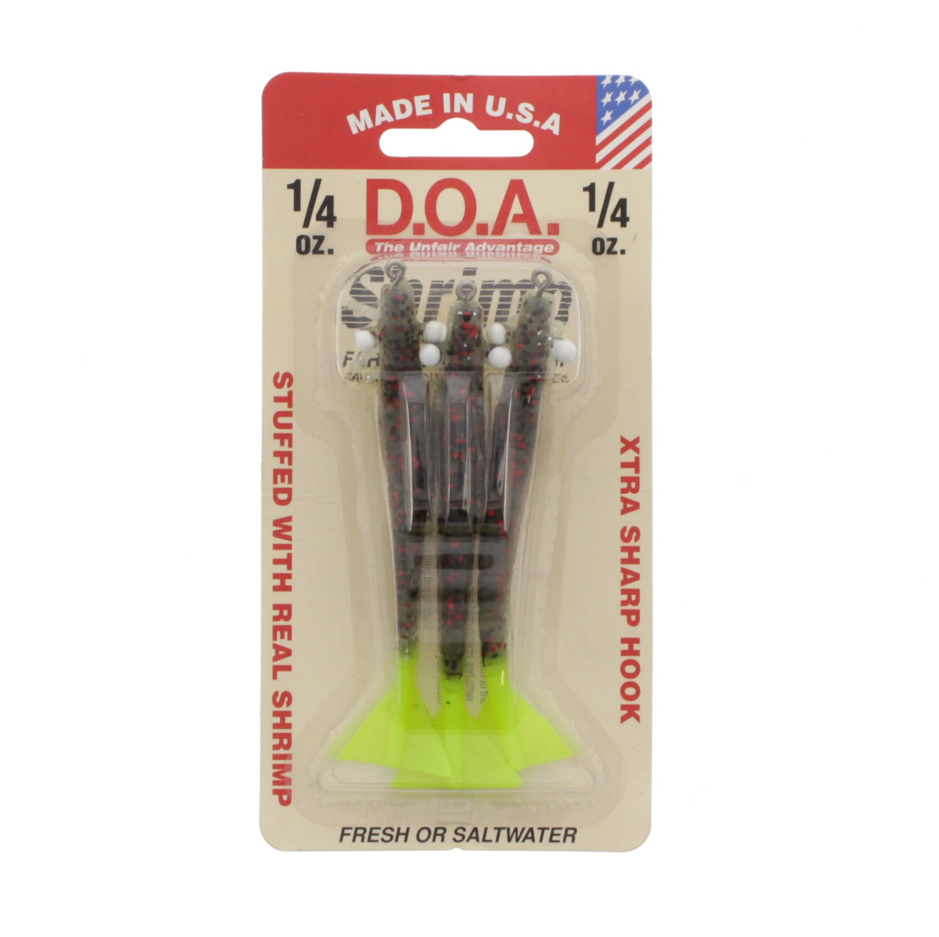 slide 1 of 1, D.O.A. Figi Chix 3 Inch Shrimp Lure, 3 ct