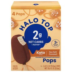 Halo Top Keto Sea Salt Caramel Frozen Dessert Pops, 4 Pack