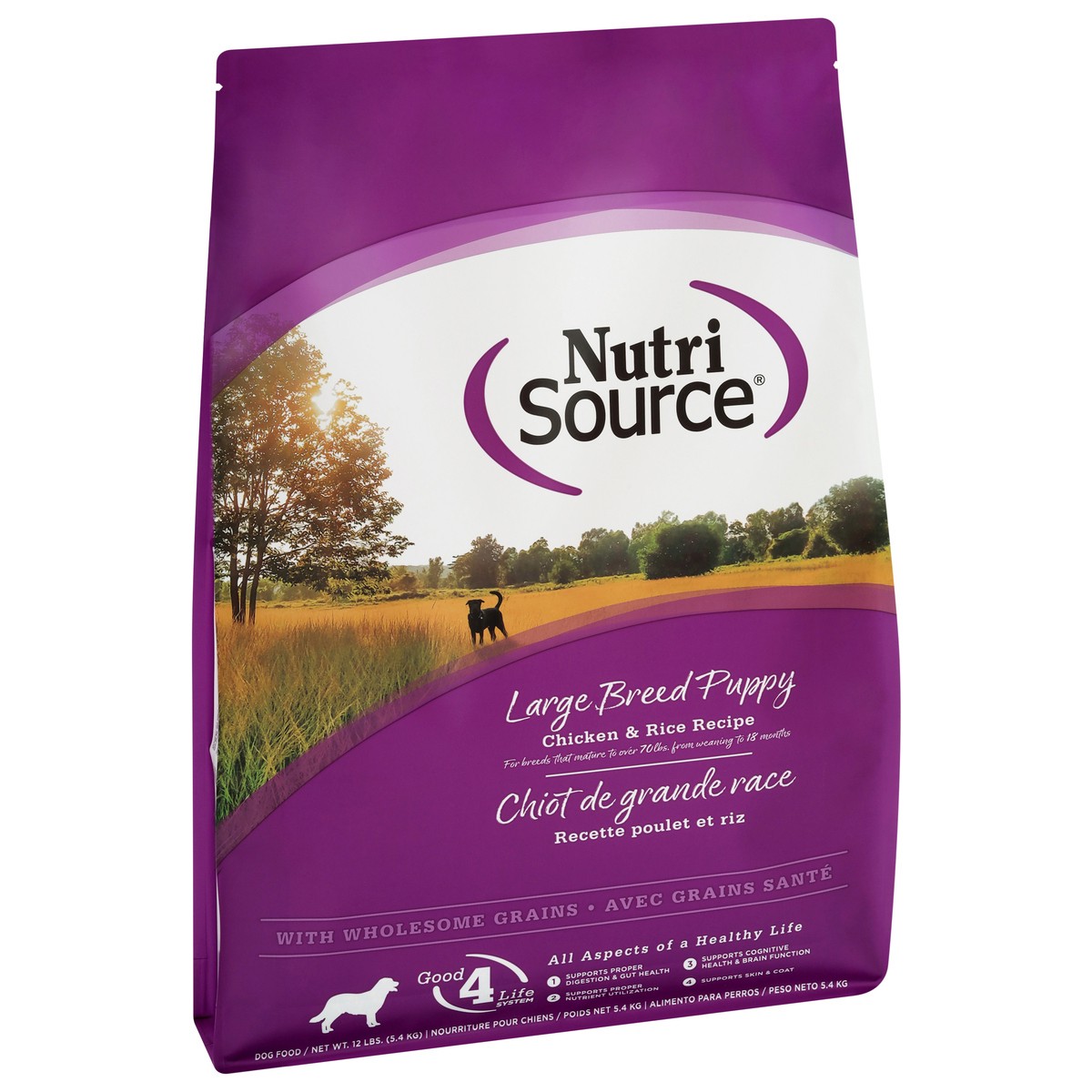 slide 4 of 14, NutriSource Large Breed Puppy Chicken & Rice Recipe Dog Food 12 lb, 12 lb