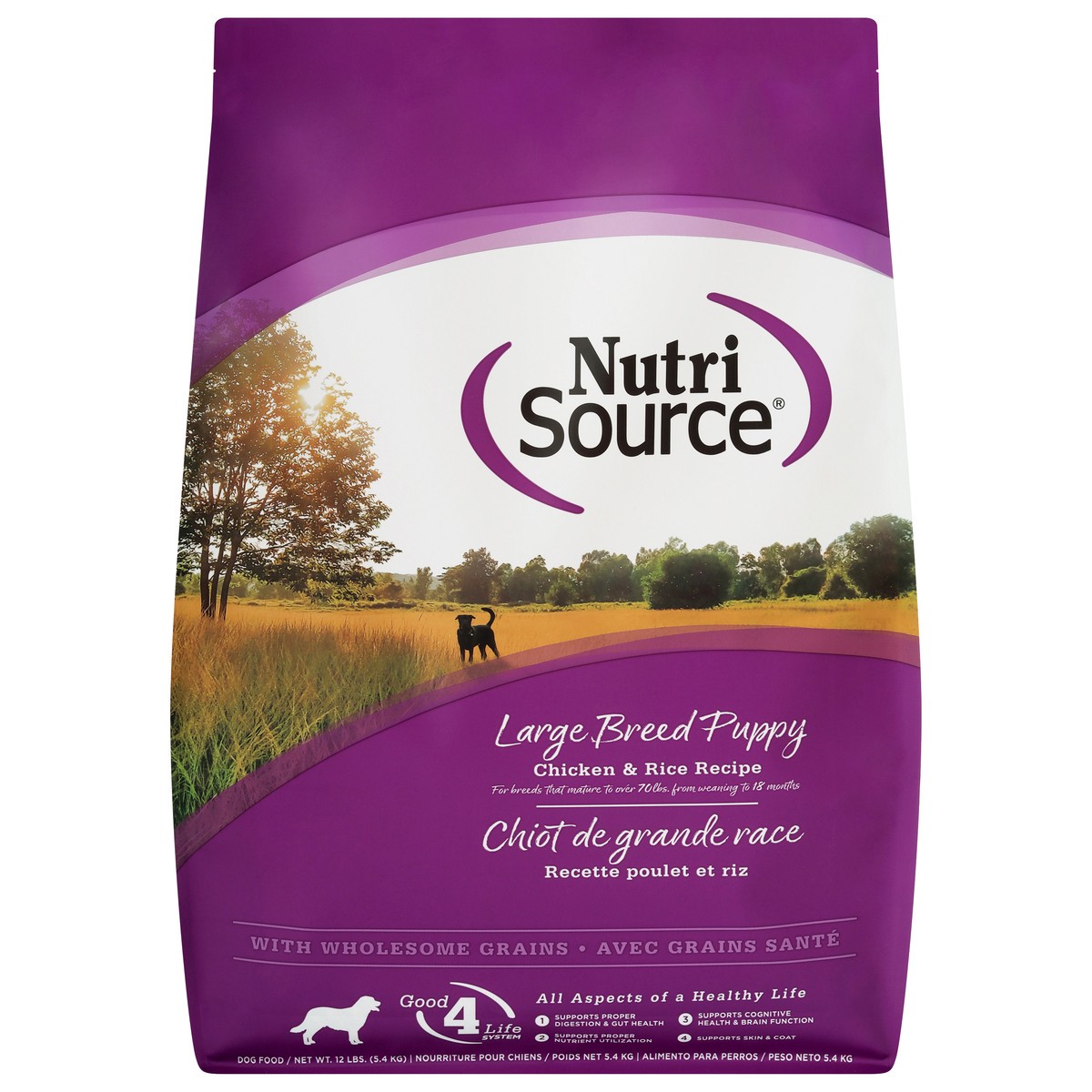 slide 2 of 14, NutriSource Large Breed Puppy Chicken & Rice Recipe Dog Food 12 lb, 12 lb