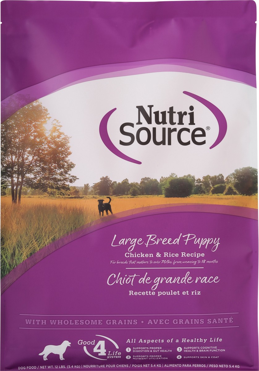 slide 10 of 14, NutriSource Large Breed Puppy Chicken & Rice Recipe Dog Food 12 lb, 12 lb