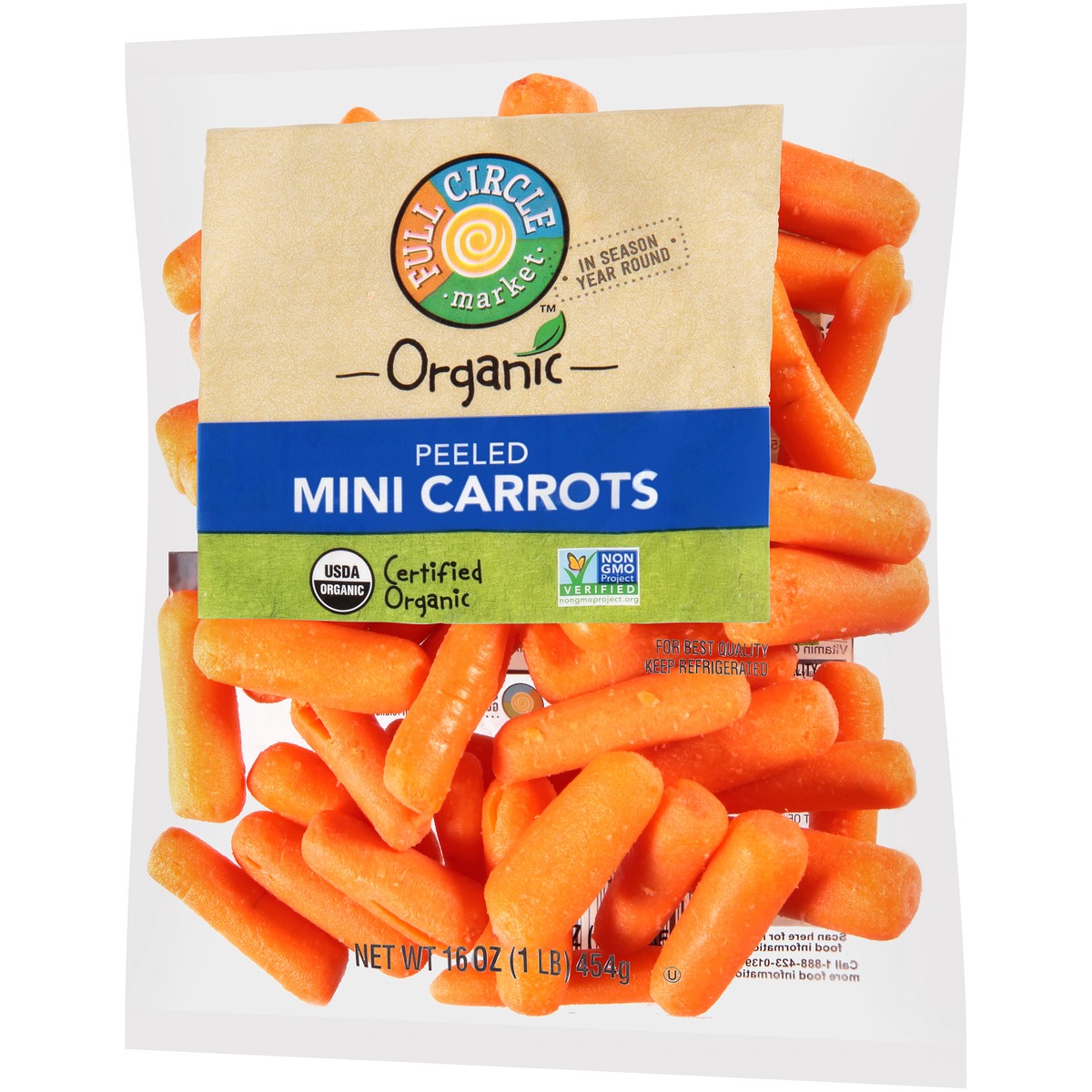 slide 3 of 8, Full Circle Market Organic Baby Carrots, 1 lb