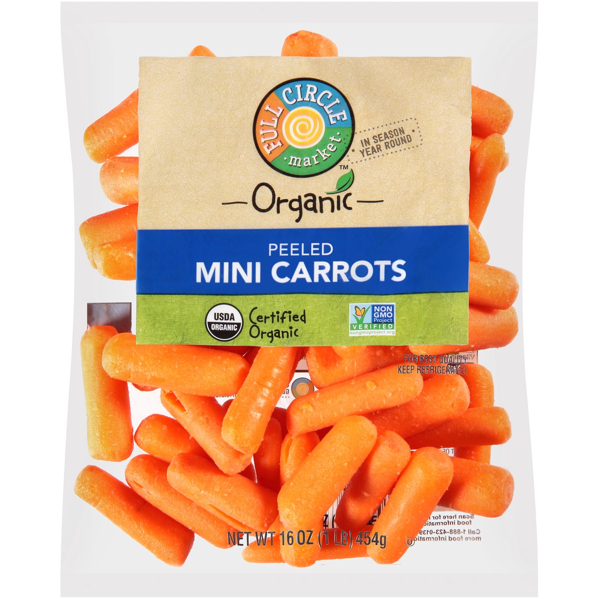 slide 1 of 8, Full Circle Market Organic Baby Carrots, 1 lb