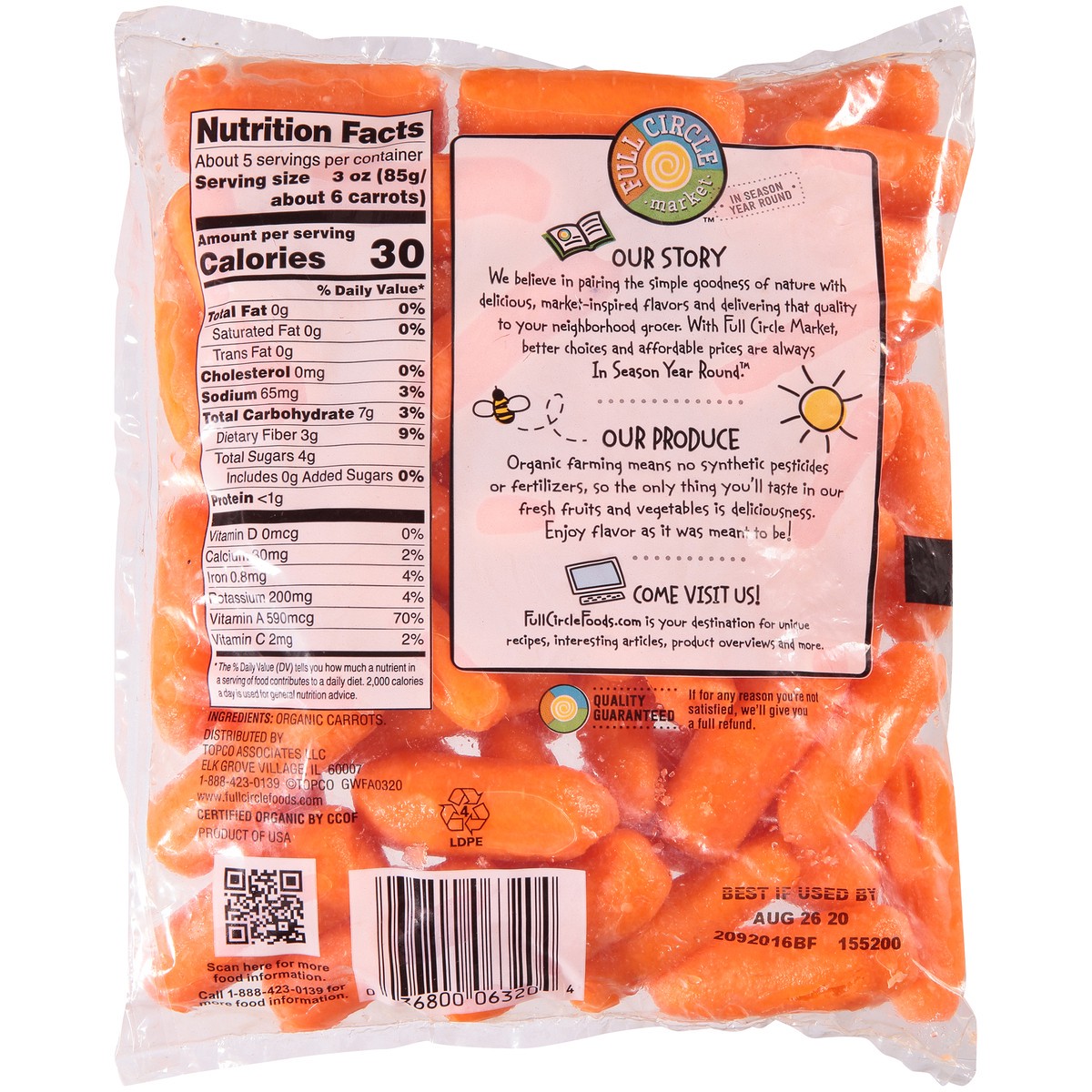 slide 5 of 8, Full Circle Market Organic Baby Carrots, 1 lb