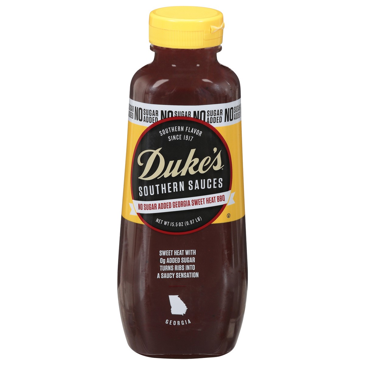 slide 1 of 12, Duke's No Sugar Added Georgia Sweet Heat BBQ Southern Sauces 15.5 oz, 15.5 oz
